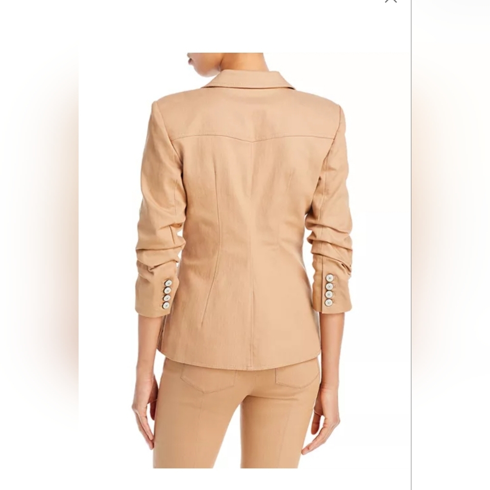 Cinq A Sept Cream Blazer with Ruched Sleeves - Picture 11 of 14